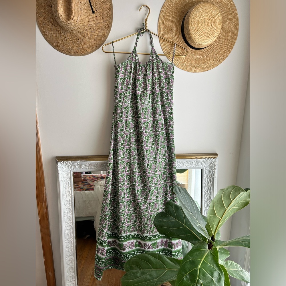 90βs True Vintage green floral maxi dress - Picture 10 of 10
